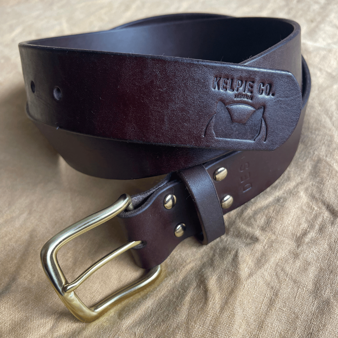 Kelpie Co. Australian Leather Handcrafted Belts - Sleek Finished Edges
