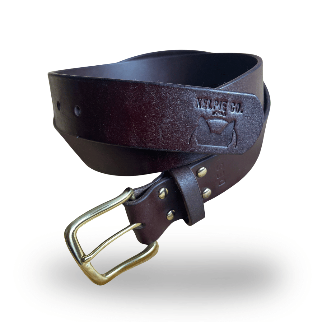 Kelpie Co. Australian Leather Handcrafted Belts - Sleek Finished Edges