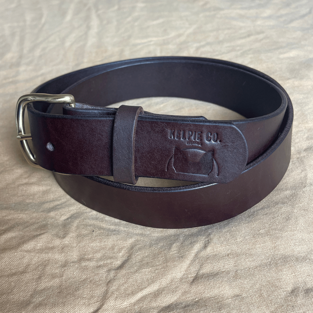 Kelpie Co. Australian Leather Handcrafted Belts - Sleek Finished Edges
