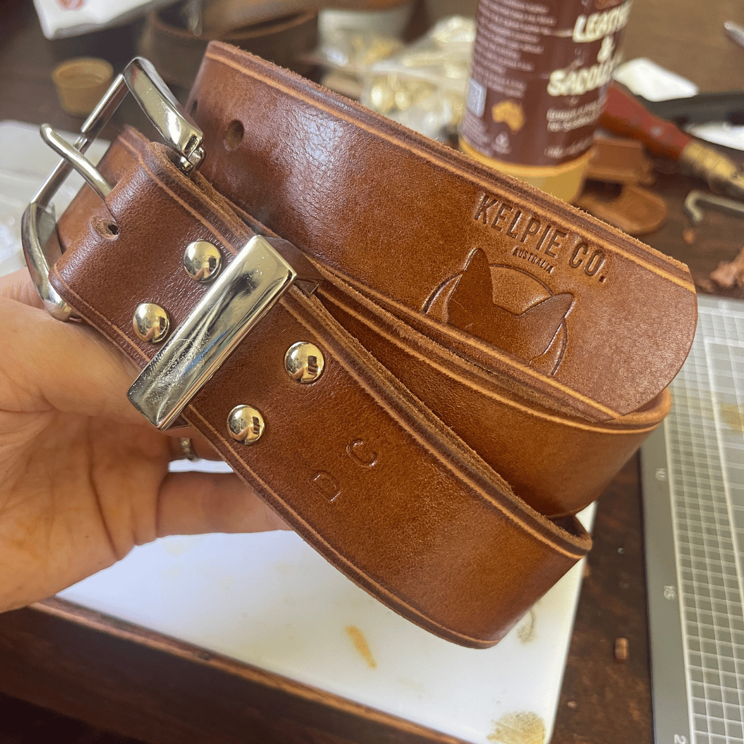 Kelpie Co. Australian Leather Handcrafted Belts - Raw Edges