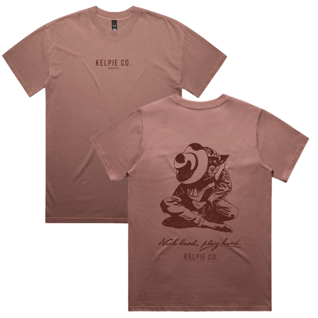 Kelpie Tshirt - Kelpie Co. Oversized Hug Unisex Tee - Dusty