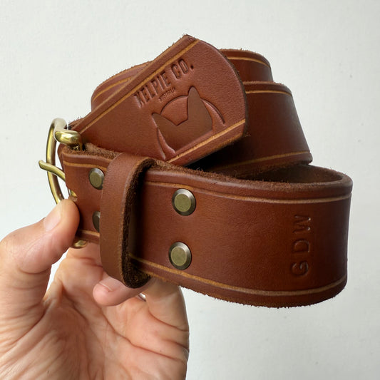 Kelpie Co. Australian Leather Handcrafted Belts - Raw Edges