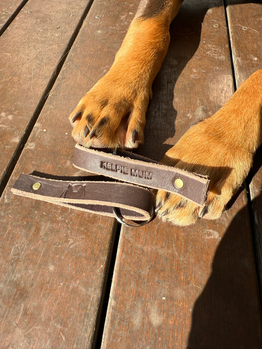 Kelpie Mum Leather Keyring
