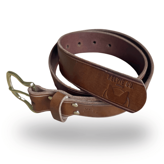 Kelpie Co. Australian Leather Handcrafted Belts - Raw Edges