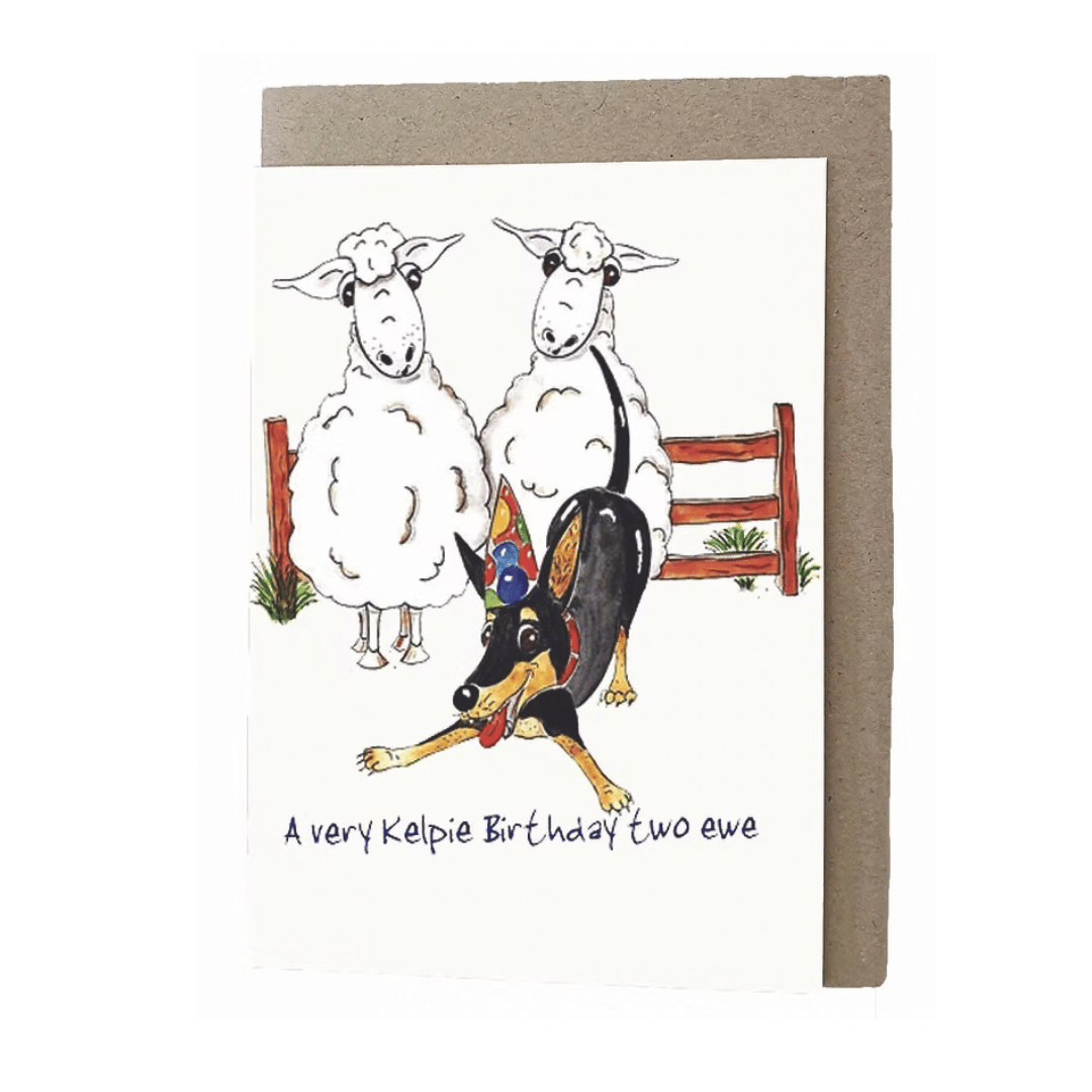 Kelpie Greeting Cards for Birthday, Christmas and General