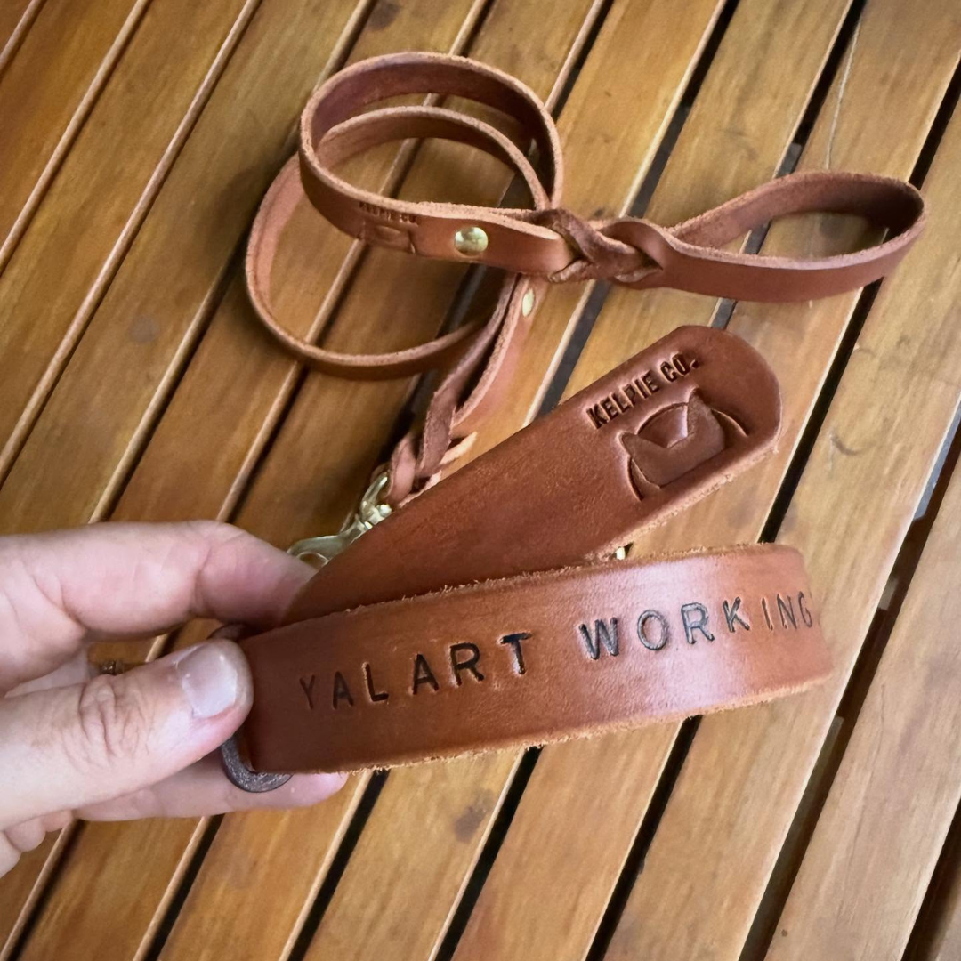 Custom Kelpie Collar - Genuine Australian Leather