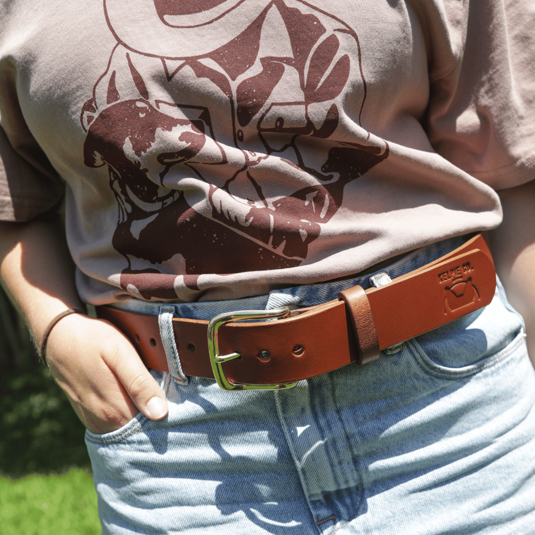 Kelpie Co. Australian Leather Handcrafted Belts - Sleek Finished Edges