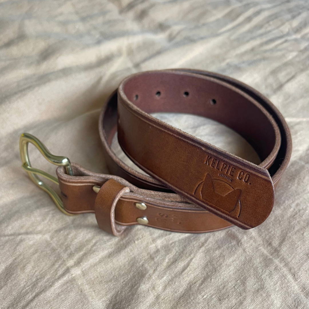 Kelpie Co. Australian Leather Handcrafted Belts - Raw Edges