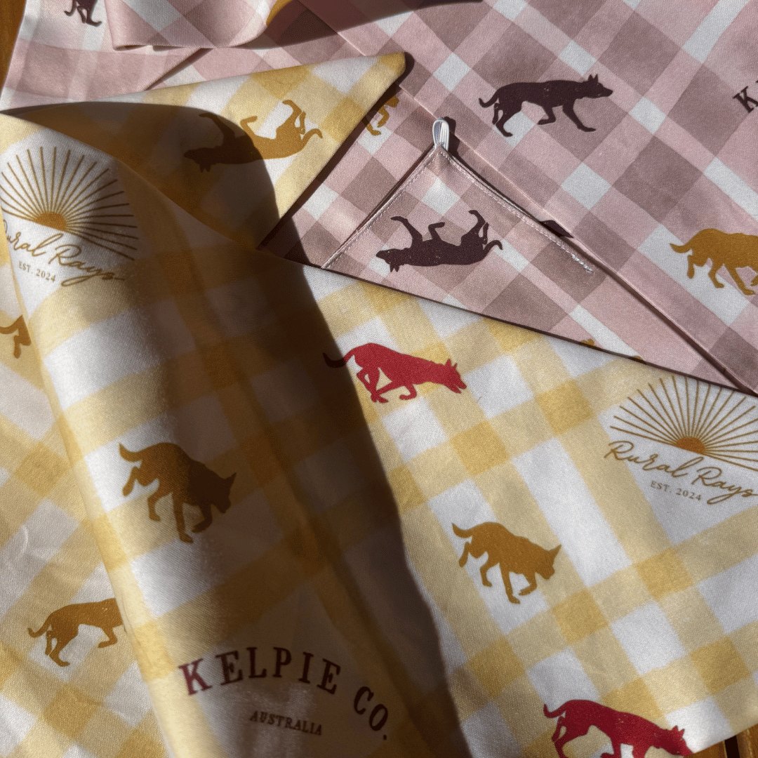 Kelpie Co. x Rural Rays Bandanna Collab
