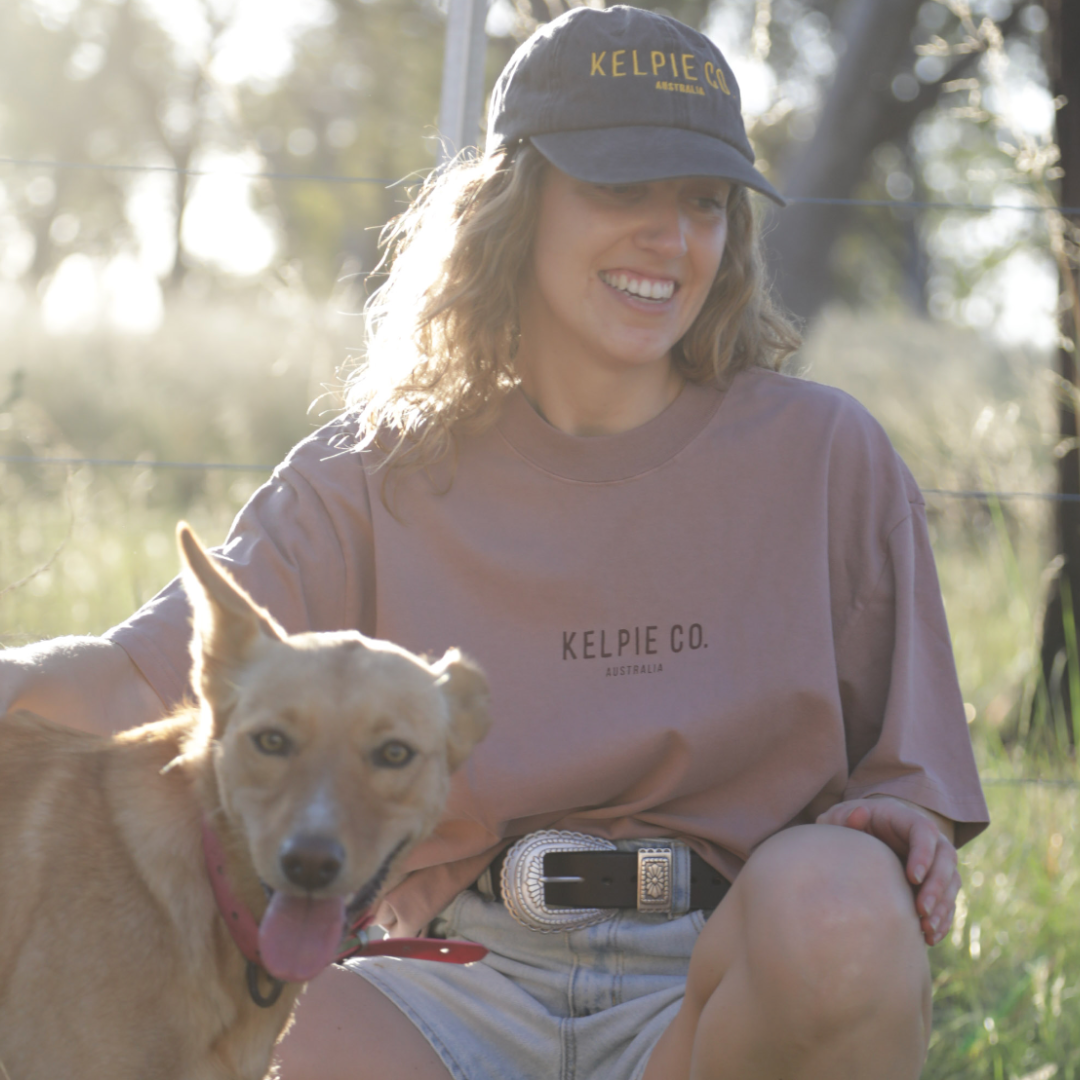 NEW! Kelpie Tshirt - Kelpie Co. Oversized Hug Unisex Tee - Dusty