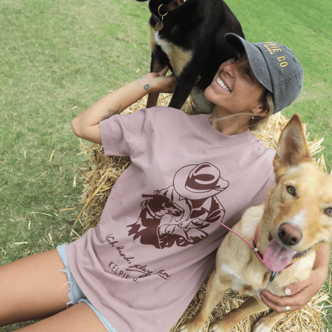 Kelpie Tshirt - Kelpie Co. Oversized Mate Unisex Tee - Dusty