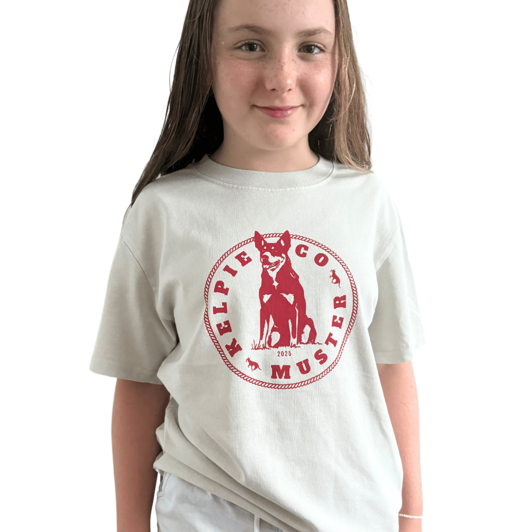 Kelpie Co. Muster 2025 Kids Oversized Tees