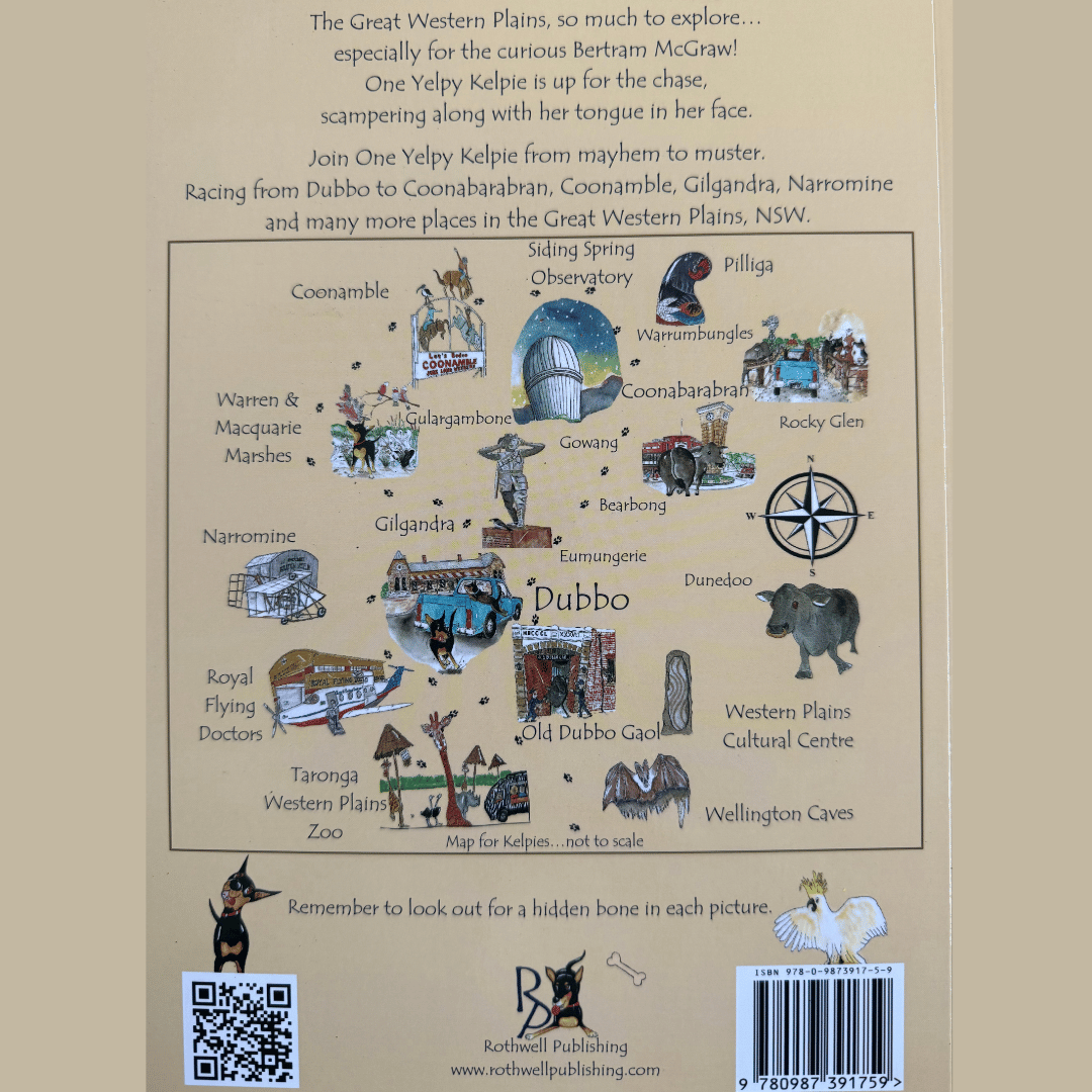 'One Yelpy Kelpie Great Western Plains Adventure' Children's Book