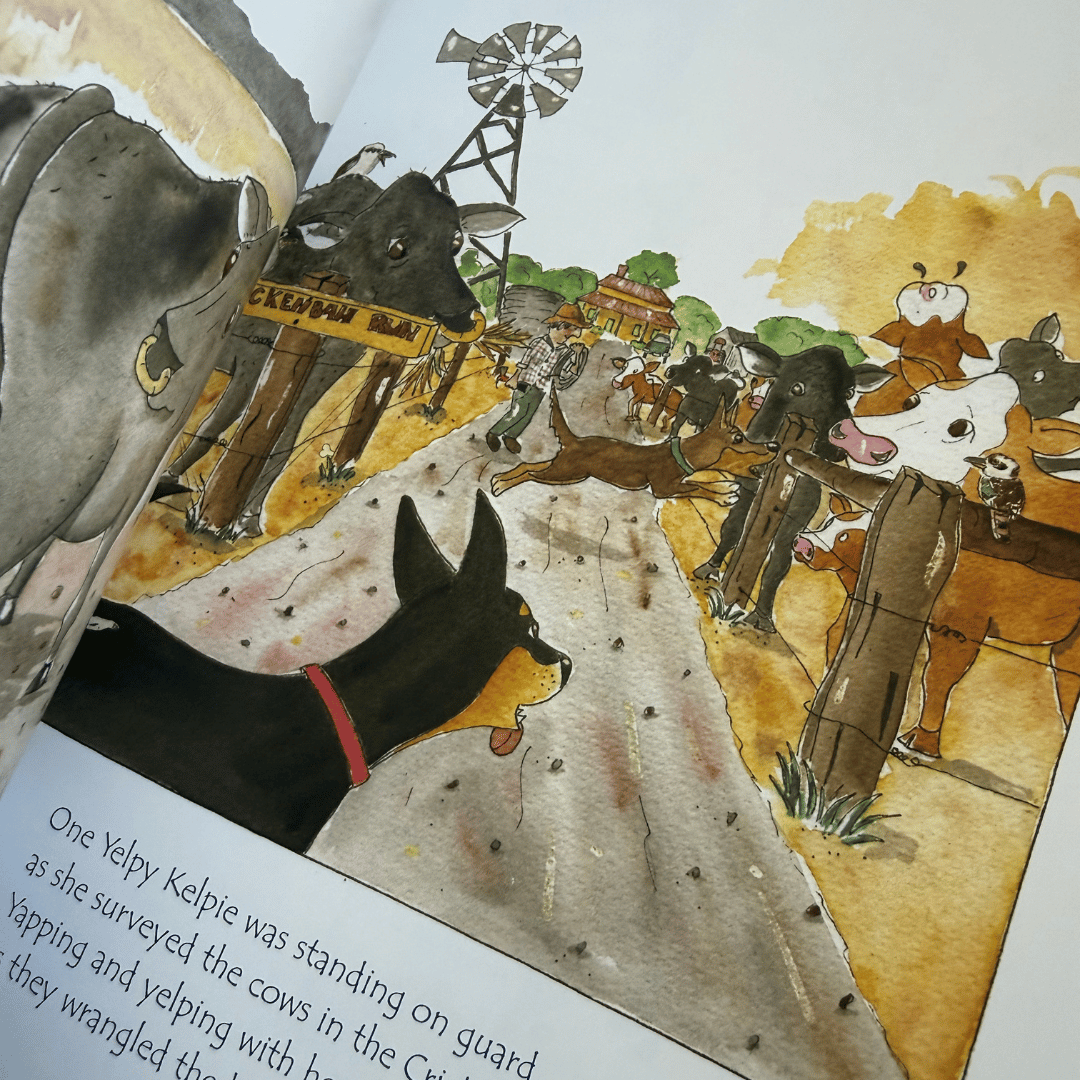 'One Yelpy Kelpie Great Western Plains Adventure' Children's Book