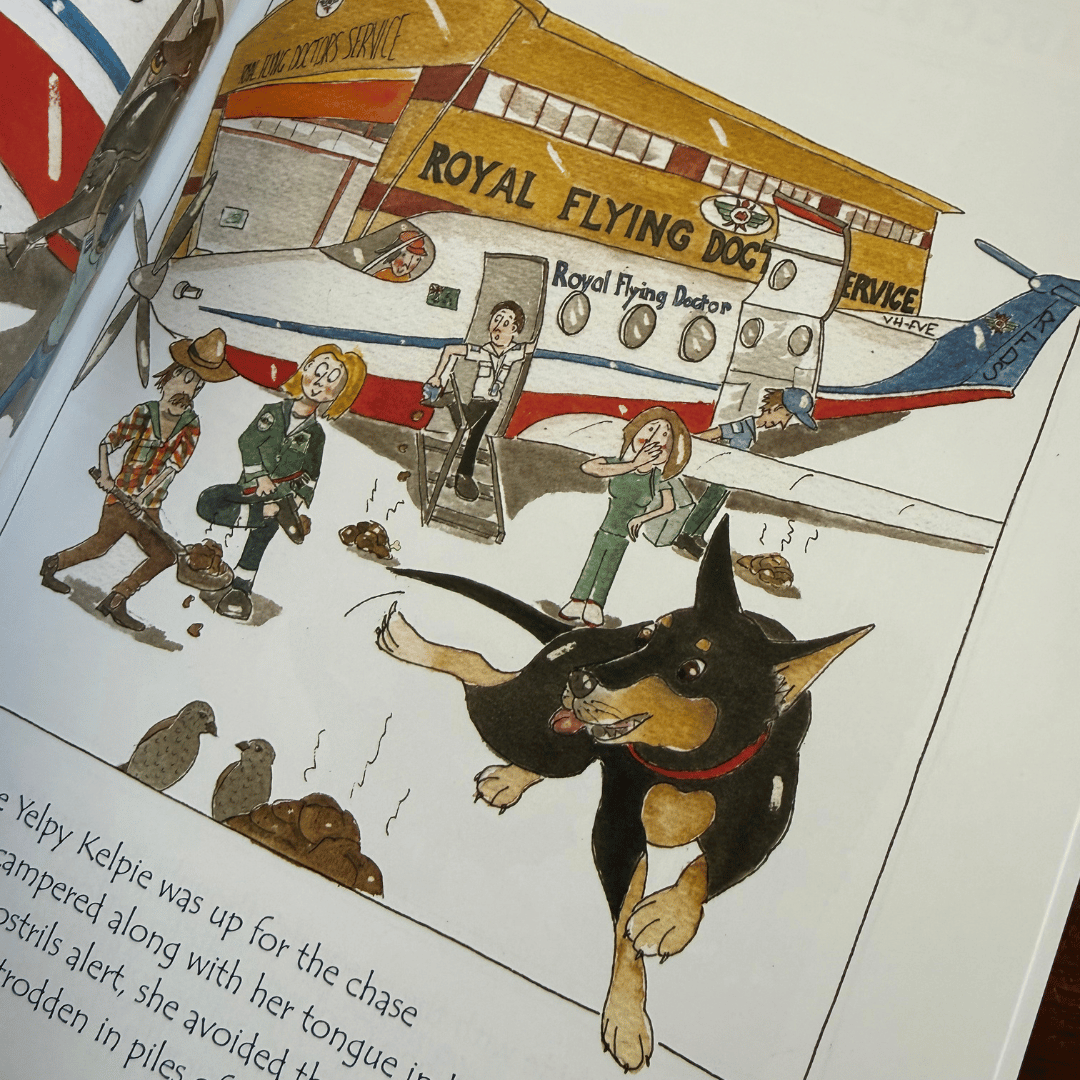 'One Yelpy Kelpie Great Western Plains Adventure' Children's Book